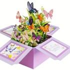 1PC 3D Pop-Up Birthday Card – Floral & Butterfly Design