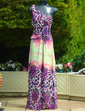 Sweet Miss Tropical Maxi Dress Size M/L  12 - 14 Summer Holiday also S/M & X/L