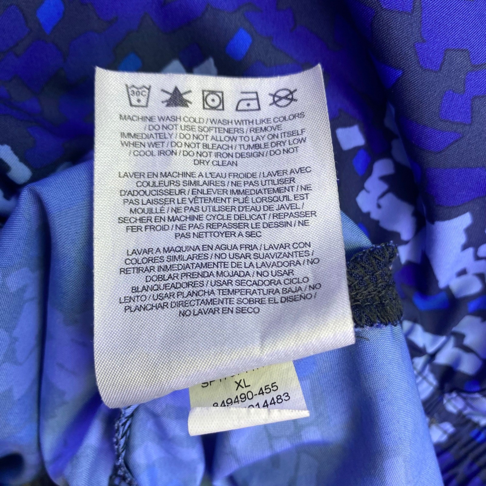 Nike Shorts Women's Size XL Dri-FIT Running Shorts XL Blue Digital Camo Pixel thumbnail 5