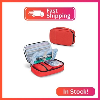 CURMIO Diabetic Supplies Bag for Glucose Meter, Medication, Insulin Pens and Oth