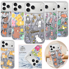 Protective Laser Cover Case For Samsung S24 iPhone 17 15 16 Lovely Animal Custom
