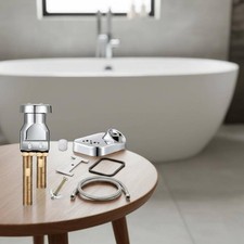 Salon Shampoo Bowl Faucet Kit Easy to Install Bathroom Fixture Stainless Steel