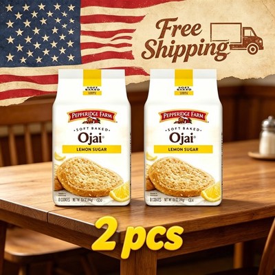 Pepperidge Farm Soft Baked Ojai Lemon Sugar Cookies - 8.6 oz Bag (Pack of 2)