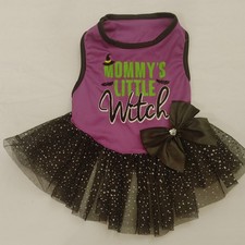Disfraz de Bruja Pequeña de Mamá Vestido de Perro Conjunto Ropa de Halloween - Talla M