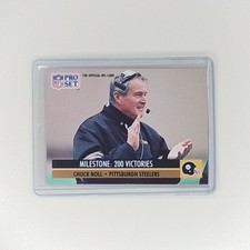 1991 Pro Set - Milestone Chuck Noll #23 Pittsburgh Steelers Football Card 