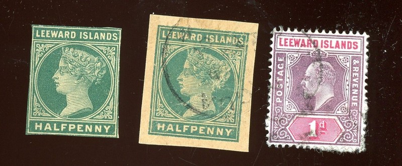 stamp-Leeward Island-lot of 3-lot 3