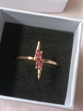 Costume Jewellery Pink Ring Size Q In Box