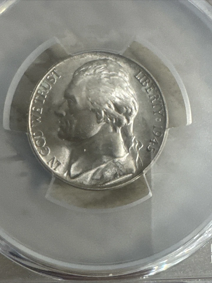 1945 S Jefferson Nickel (wartime silver) PCGS MS 65 FS!? - Image 3 of 4
