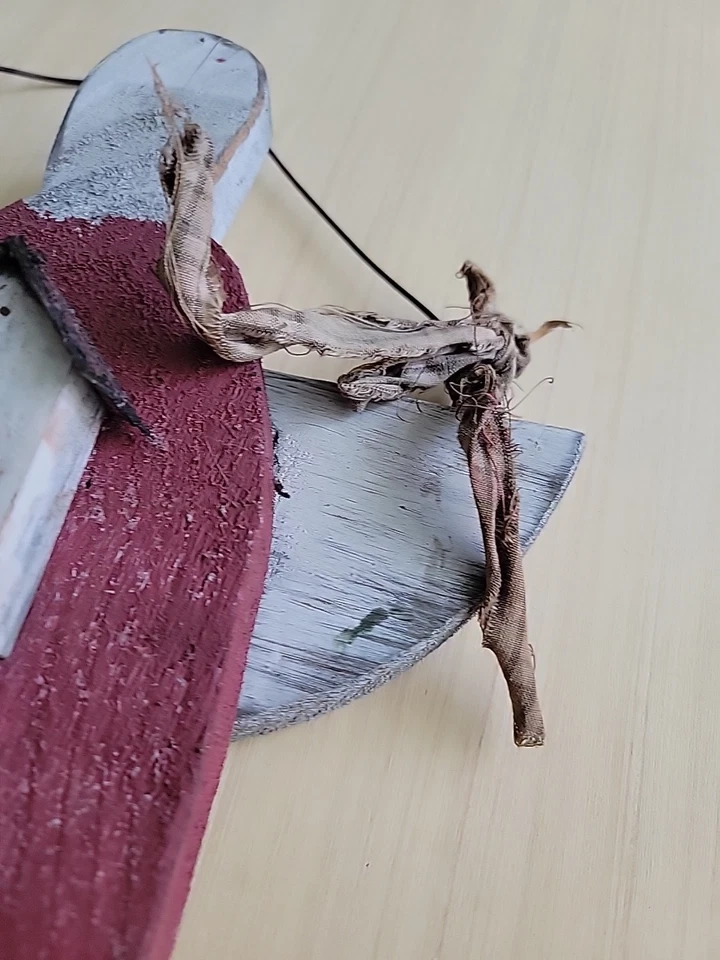 Antique Handmade Primitive Wall Hanging Angel Birdhouse Decor OLD - Image 2 of 4