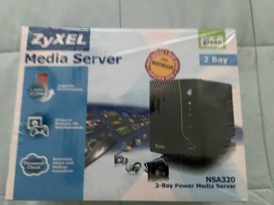 ZyXEL NSA320 Dual Bay NAS Storage, Personal Cloud Storage Power Adapter Included