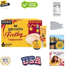 Frothy 2-Step Artificially Flavored Cappuccino Espresso Style K‐Cup Coffee Po...