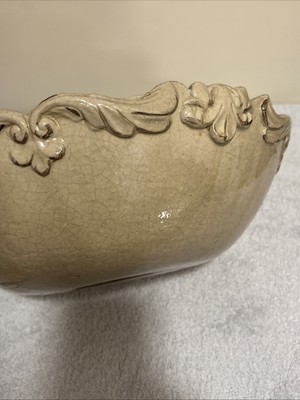 Imax Pottery Decorative Bowl BrownTan 12  Philippines Decorative Edge Make Offer