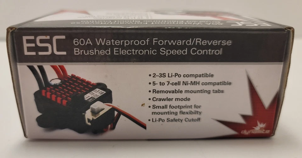 Dynamite Waterproof 60A FWD/REV Brushed ESC #DYNS2210 - Image 4 of 4
