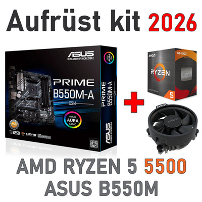 PC Aufrüstkit Gaming Bundle AMD Ryzen 5500 + ASUS Prime B550M Mainboard + Kühler