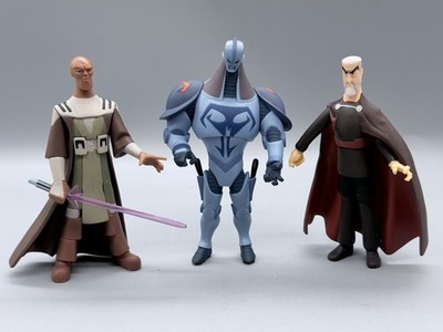 Star Wars The Clone Wars Cartoon Network Loose Figures Mace Windu Durge Dooku