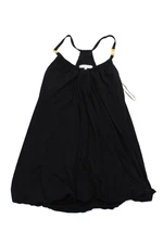 Trina Turk Womens Sleeveless Scoop Neck Mini Shift Dress Black Size 12