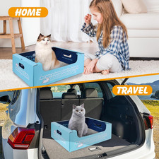 3 PCS Disposable Litter Boxes Cats 17.1X13.2X5.7 in Cat Box Scoop Portable