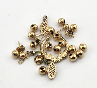 Chatarra 14K probado/marcado collar cuentas cierres pendiente 3 3 gramos