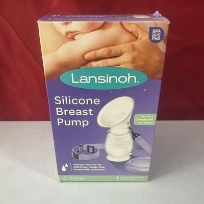 Lansinoh Silicone Manual Breast Pump for Breastmilk With Cap & Strap New In Box!