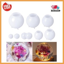Versatile 9 Pcs Sphere Silicone Molds - Perfect for Resin, Soap, and Candles