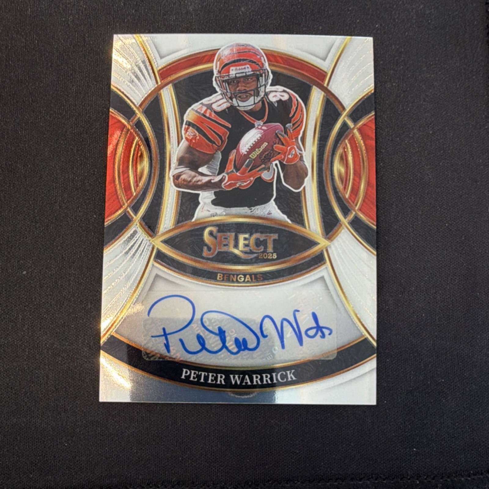 Panini Select 2025 Peter Warrick Cincinnati Bengals SP-PWK Autograph Card