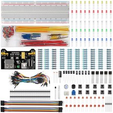 Electronic Breadboard Component Kit, 830 Tie Point, Power Supply, Jumper Wires