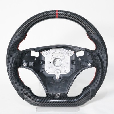 Hydro Dip Carbon Fiber Steering Wheel For BMW E90 E92 E93 325i 328i 335i Red