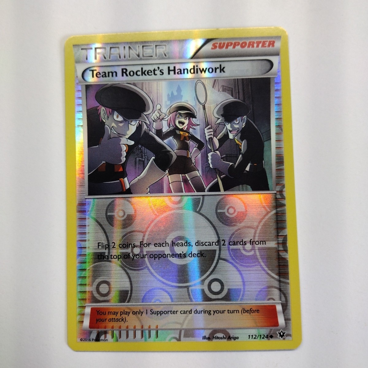 Pokemon XY - Fates Collide 112/124 Team Rocket's Handiwork Reverse Holo NM
