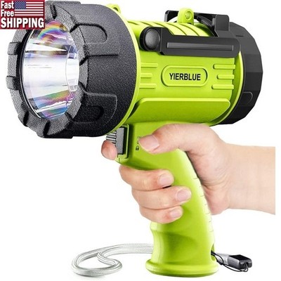 Extra Bright Waterproof Rechargeable LED Spotlight W/ Power Bank 100000 Lumens