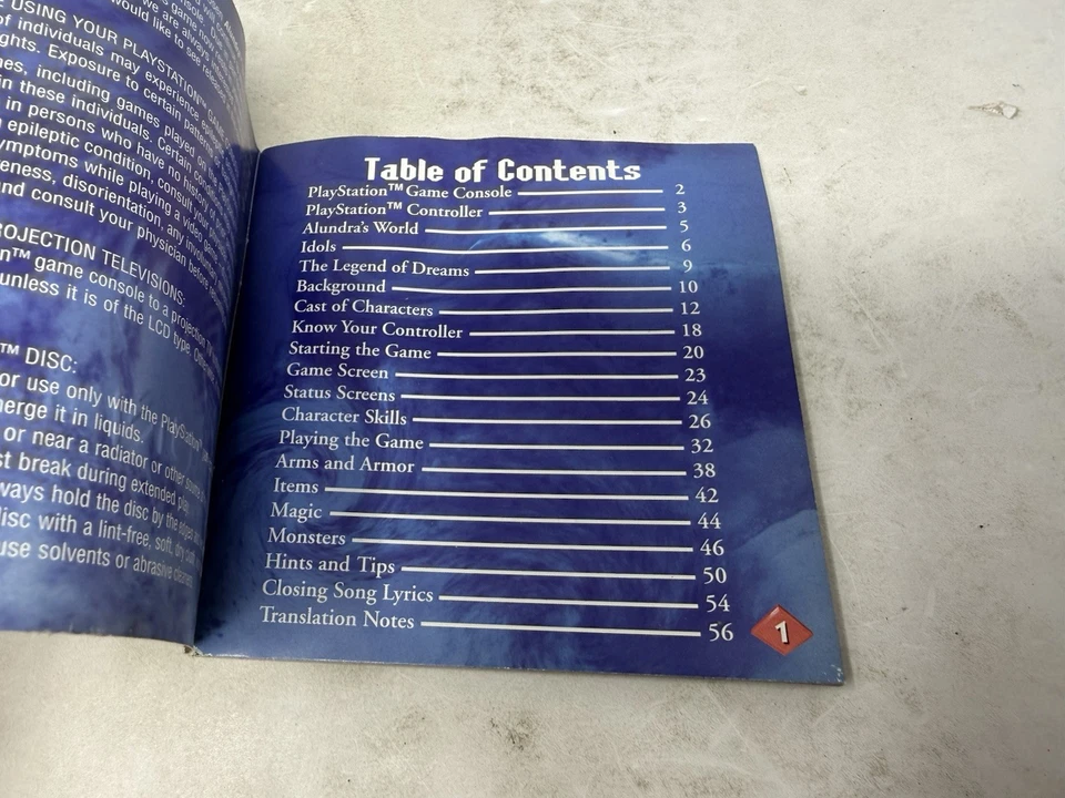 Alundra (Sony PlayStation PS1, 1997) [SOMENTE MANUAL / SEM ESTOJO/JOGO] *AUTÊNTICO - Imagem 4 de 4