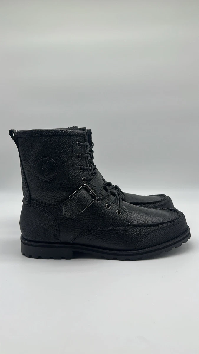 Polo Ralph Lauren Black Solid Boots for Men | eBay display picture 1