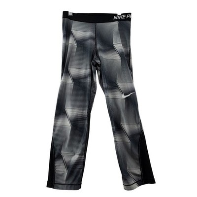 Nike Pro Dri-Fit Cool Pyramid Capris Tights Womens Size Medium Black White