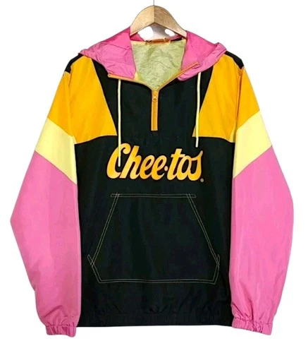 Cheetos Windbreaker Hoodie Size Small Chester Cheetah Basketball Jacket video thumbnail
