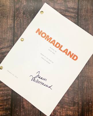 Nomadland Movie Awesome Script of 87 Pages, Frances Mcdormand Autographs