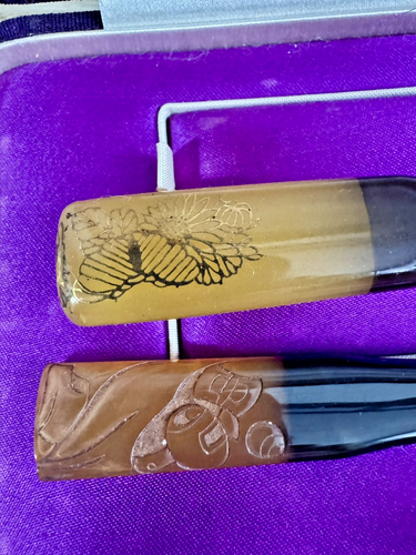 Rare Japanese Kanzashi Genuine Tortoiseshell Hairpin, Comb, Natural Material - Picture 7 of 13
