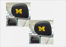 New Team ProMark NCAA Michigan Wolverines Head Rest Covers For Car Truck Suv Van