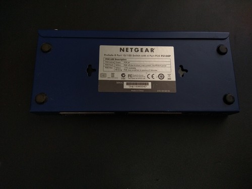 Netgear ProSafe 8port 10/100 Switch with 4 port POE FS108P - No PSU - No cables. - Picture 10 of 20