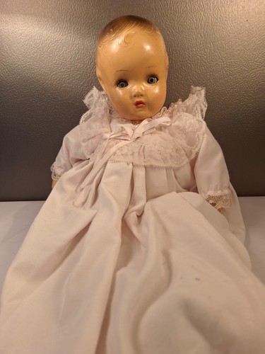 Vtg Horsman Doll 18" Girl Sleepy Eyes Pink Gown Shoes - Bild 1 von 12