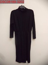 Old Navy Petite Women's Black Rib Long Sleeve Mock Neck Dress, PS 500076724959