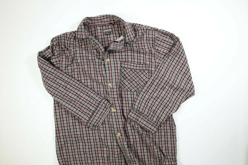 Mens St Johns Bay Gray Check Pajama PJ Set (Top+Bottom) Medium M EUC Foto 2 de 4