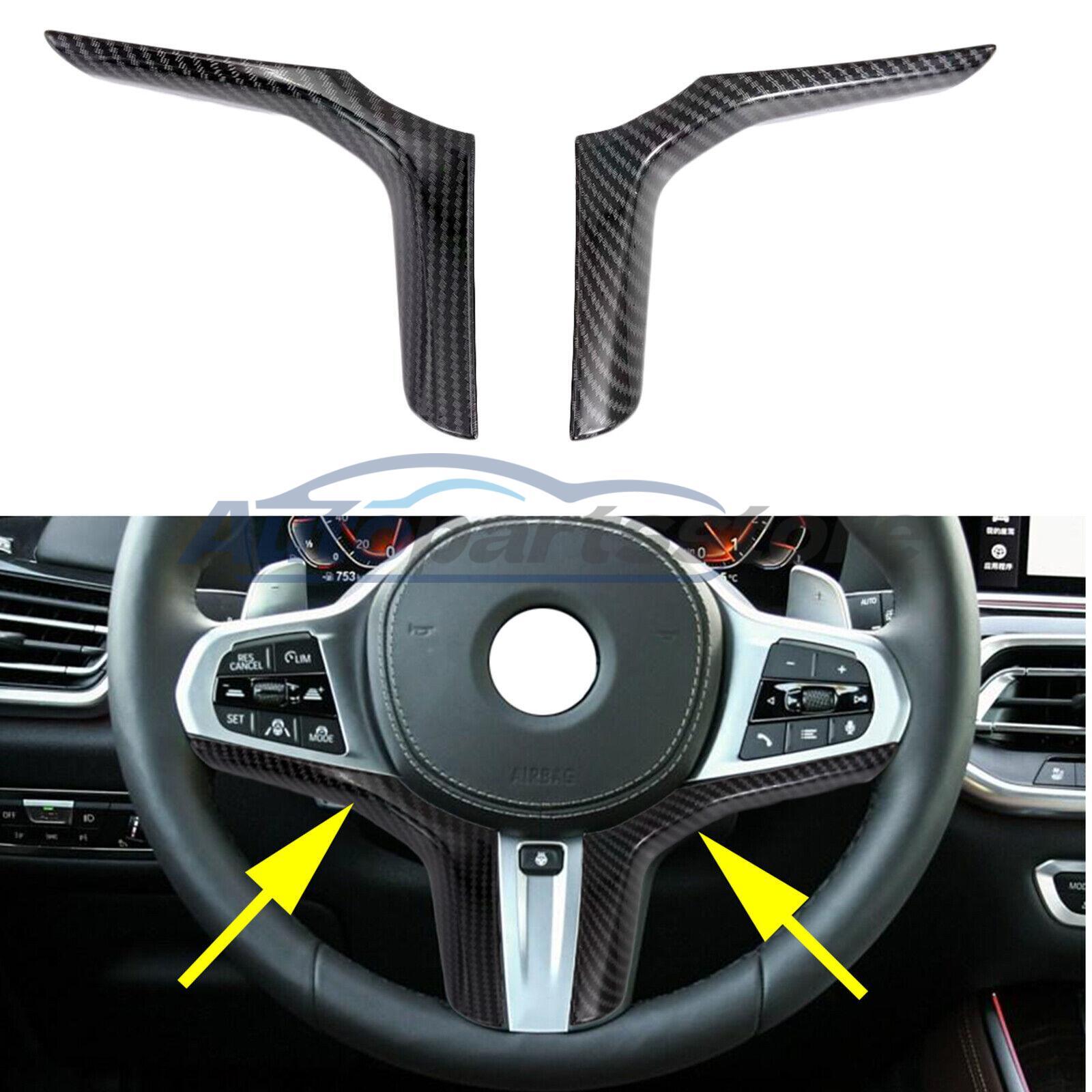 For BMW M Sport X3 X5 X6 X7 Steering Wheel Trim Molding Carbon Fiber Accessories