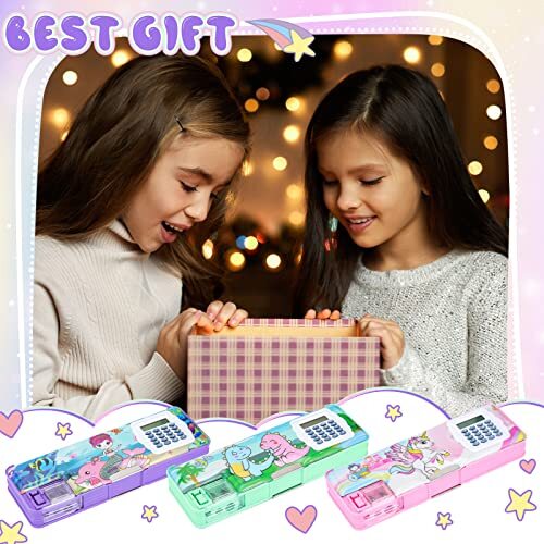  3 Pieces Unicorn Pencil Case Mermaid Dinosaur Multifunction Pencil Case Cute 