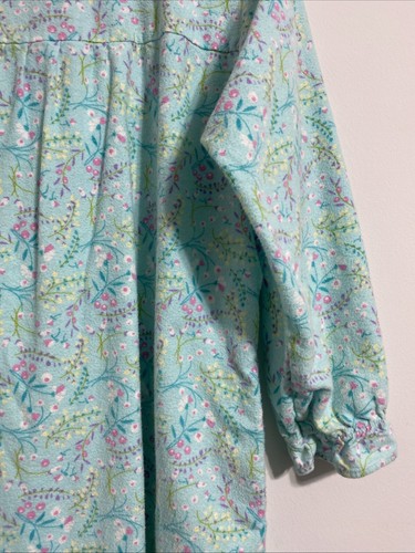 La Cera Nightgown Women's S Flannel Pockets Floral Grandma Cottagecore Peasant - Picture 12 of 16
