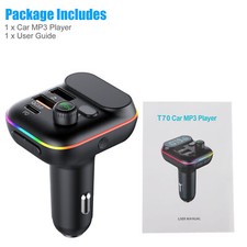 Bluetooth Car Adapter FM Transmitter USB AUX Radio Handsfree MP3 Music Player
