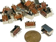 25 Pieces 2P3T SK-23D07 3 position 8 Pin Slide switch SWITCHES Tactile PCB A27