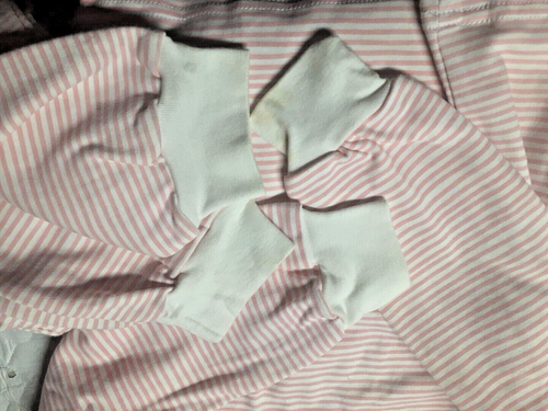 Marimekko Pajamas Girls PJs Lounge M Medium 8 Pink White Striped Cotton Soft - Picture 9 of 9