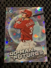 2021 Bowman Chrome Austin Hendrick 40-Man Futures Atomic Refractor #/150 FREE SH