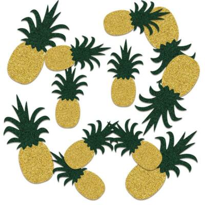 Pineapple Deluxe Sparkle Confetti 1/2 oz Bag Tropical Luau Party Decorations