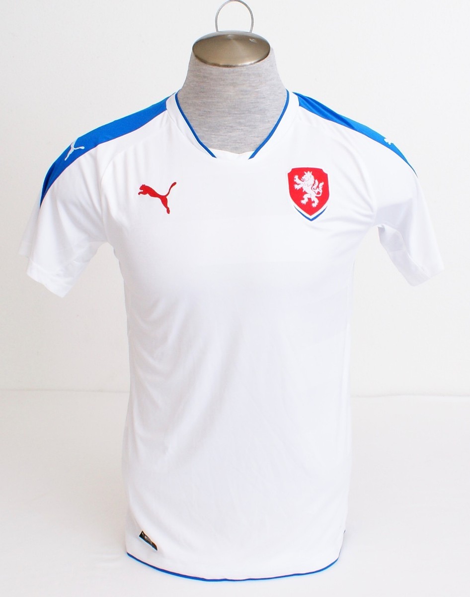 Puma Cell Czech Republic White Short Sleeve Replica Soccer Jersey