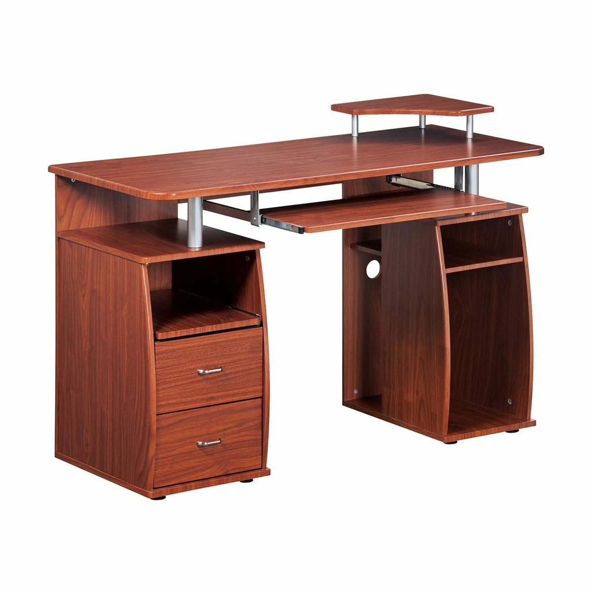 Techni Mobili Complete Computer Desk with Pull Out Keyboard